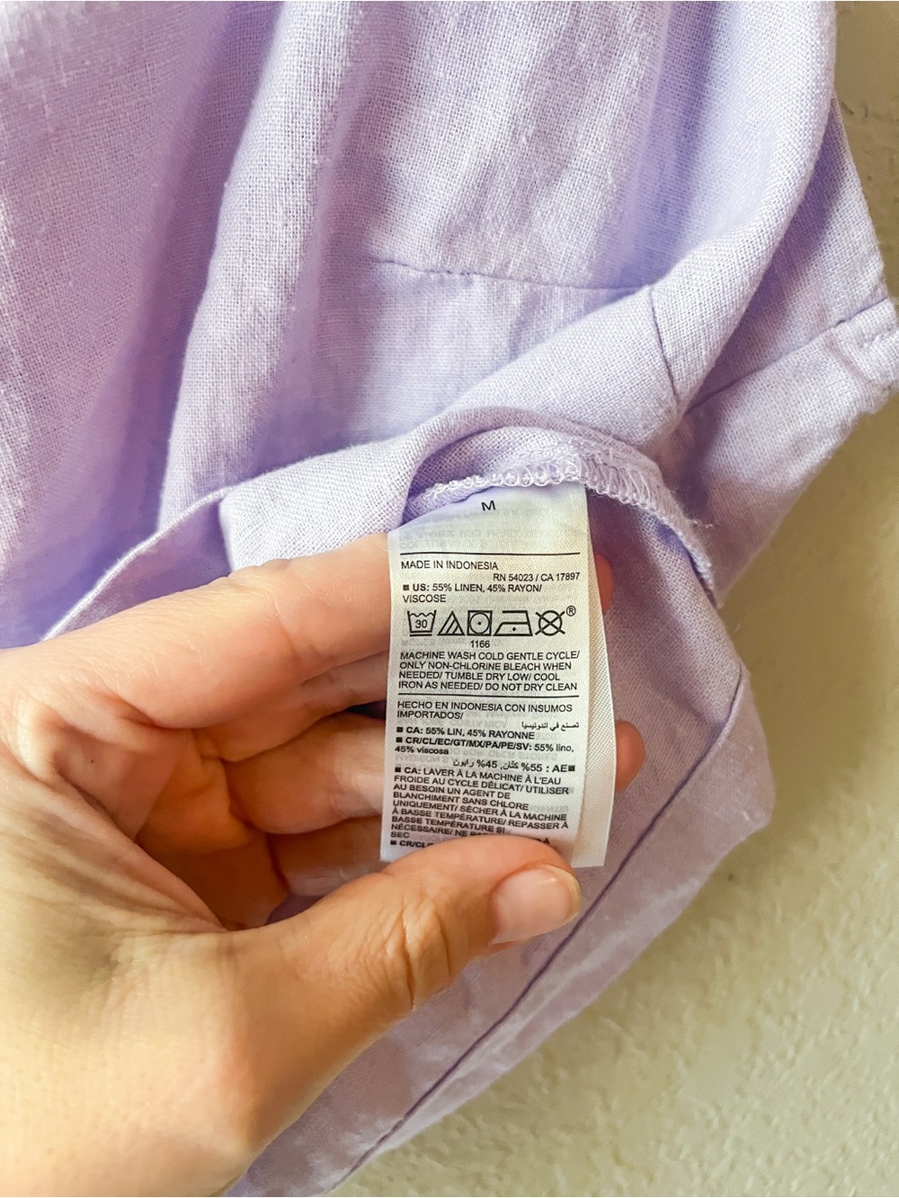 Old Navy Linen Light Lavender Tank Top Medium - Picture 5 of 7